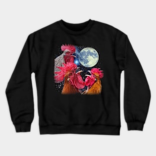 Egg-cellent Chicken The Moon, Stylish Tee for Feathered Friends Crewneck Sweatshirt